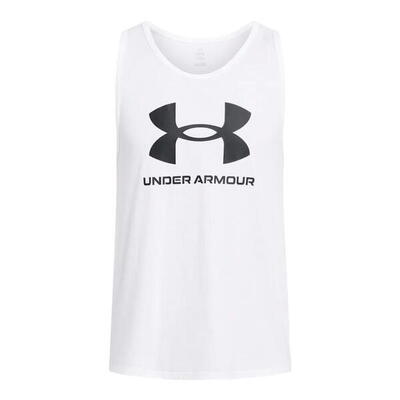 T-shirt under armour sportstyle logo tank. wit. mannen