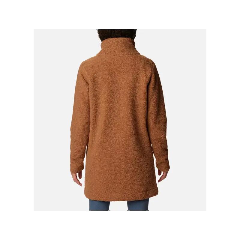 COLUMBIA Veste Longue en polaire Panorama Femme - Camel Brown 3/6