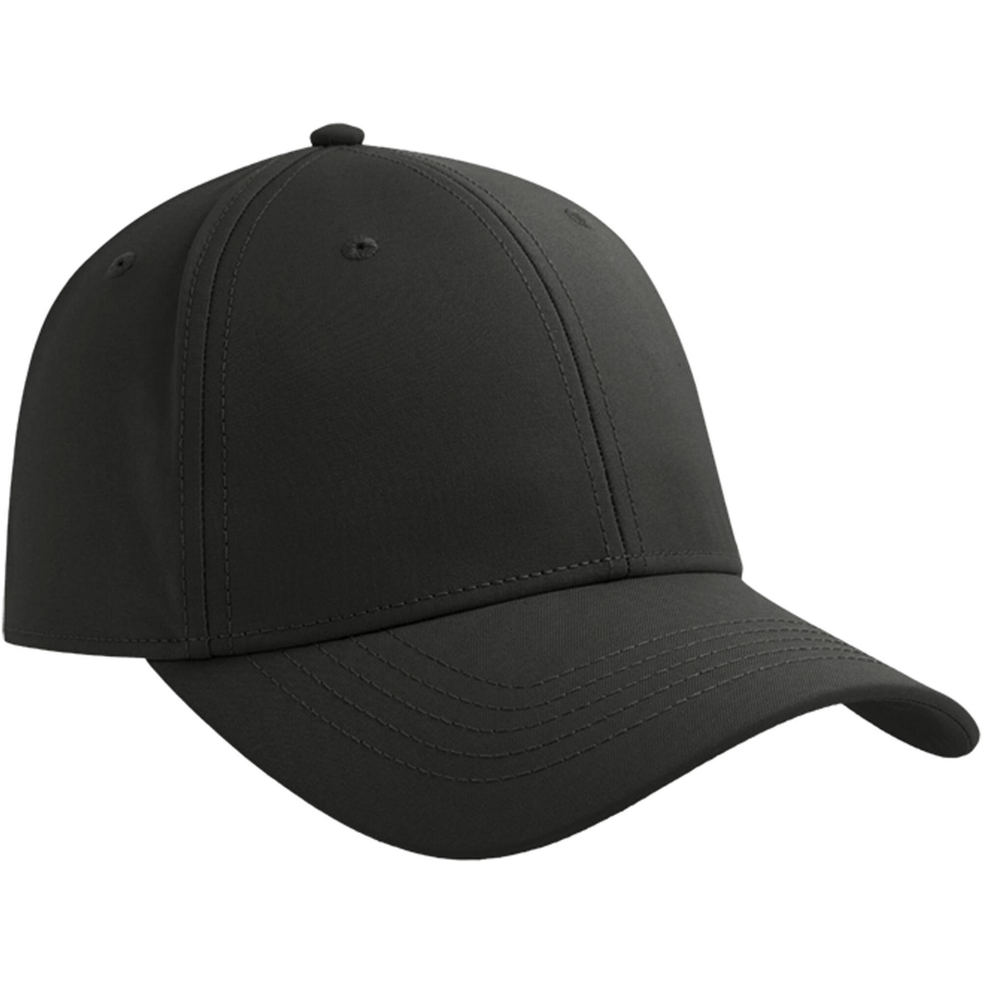 ATLANTIS Unisex Adult Pitch 6 Panel Flexible Stretch Fitted Baseball Cap (Black)