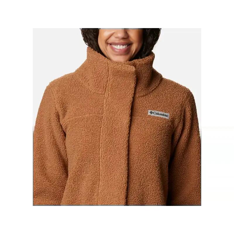 COLUMBIA Veste Longue en polaire Panorama Femme - Camel Brown 5/6