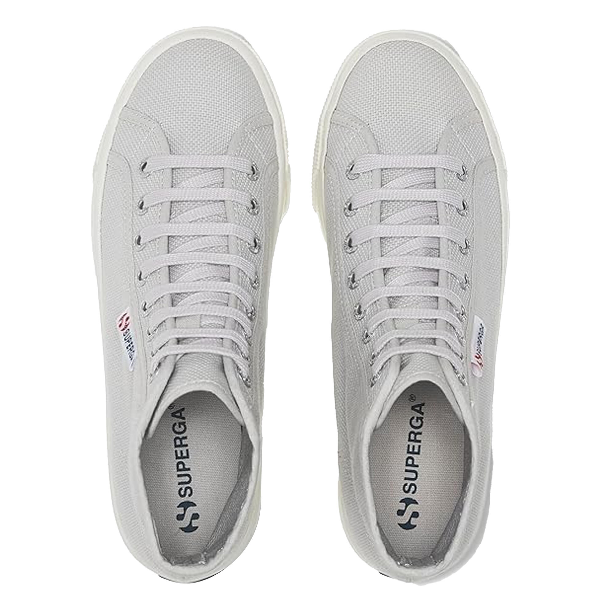 Womens/Ladies 2708 Lace Up High Tops (Grey Silver/Avorio) 3/4