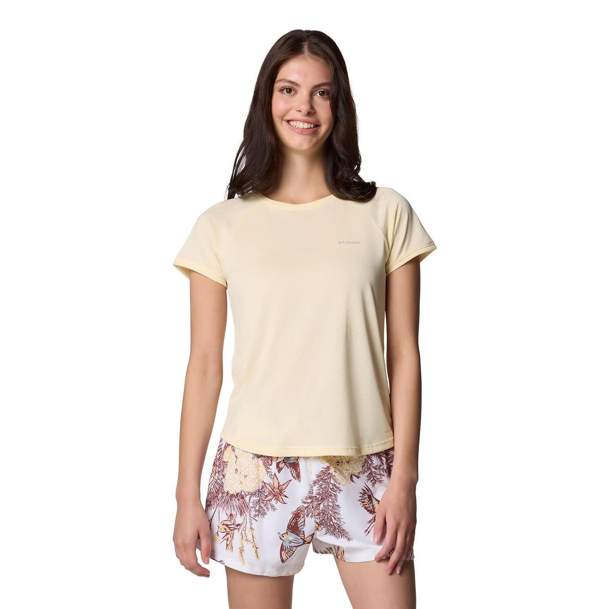Columbia - T Shirts Et Chemises Femme - Columbia Bogata Bay™ Ss Tee - Lemon Wash - T-shirt Manches Courtes - Jaune - 40 M - Decathlon