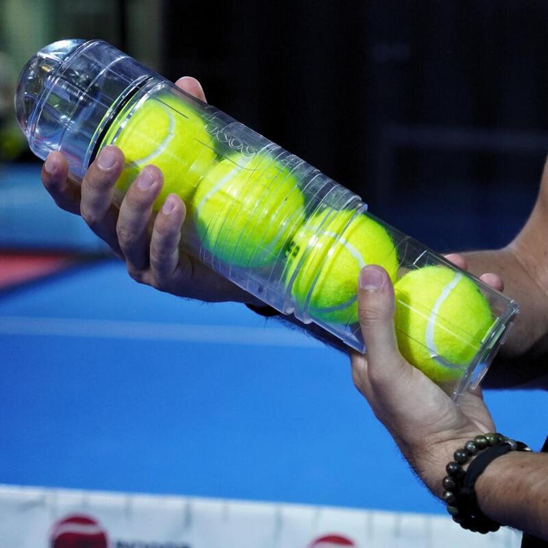 Presurizator pentru mingi de tenis și padel | TuboX4 Crystal (fără pompă)