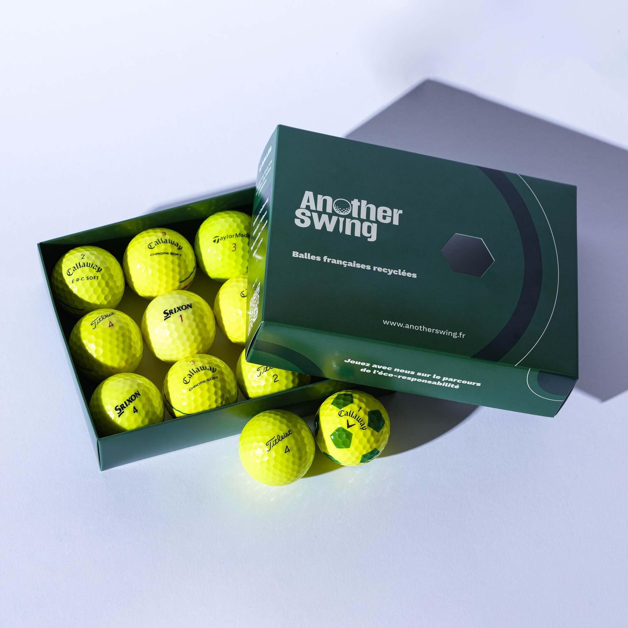 12 Balles de Golf d'Occasion Multi Marques Mix Couleurs - Experts AAA 6/7