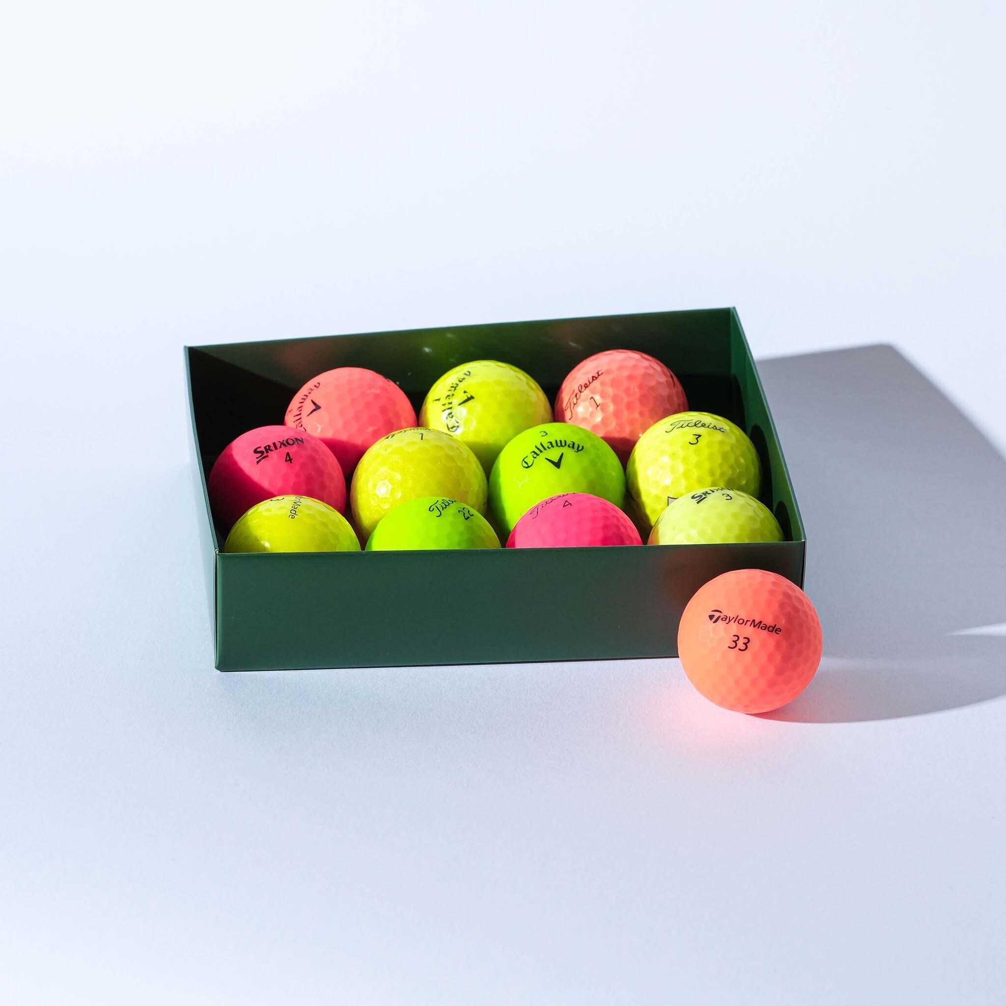 24 Balles de Golf d'Occasion Multi Marques Mix Couleurs - Confirmés AAAA 7/7