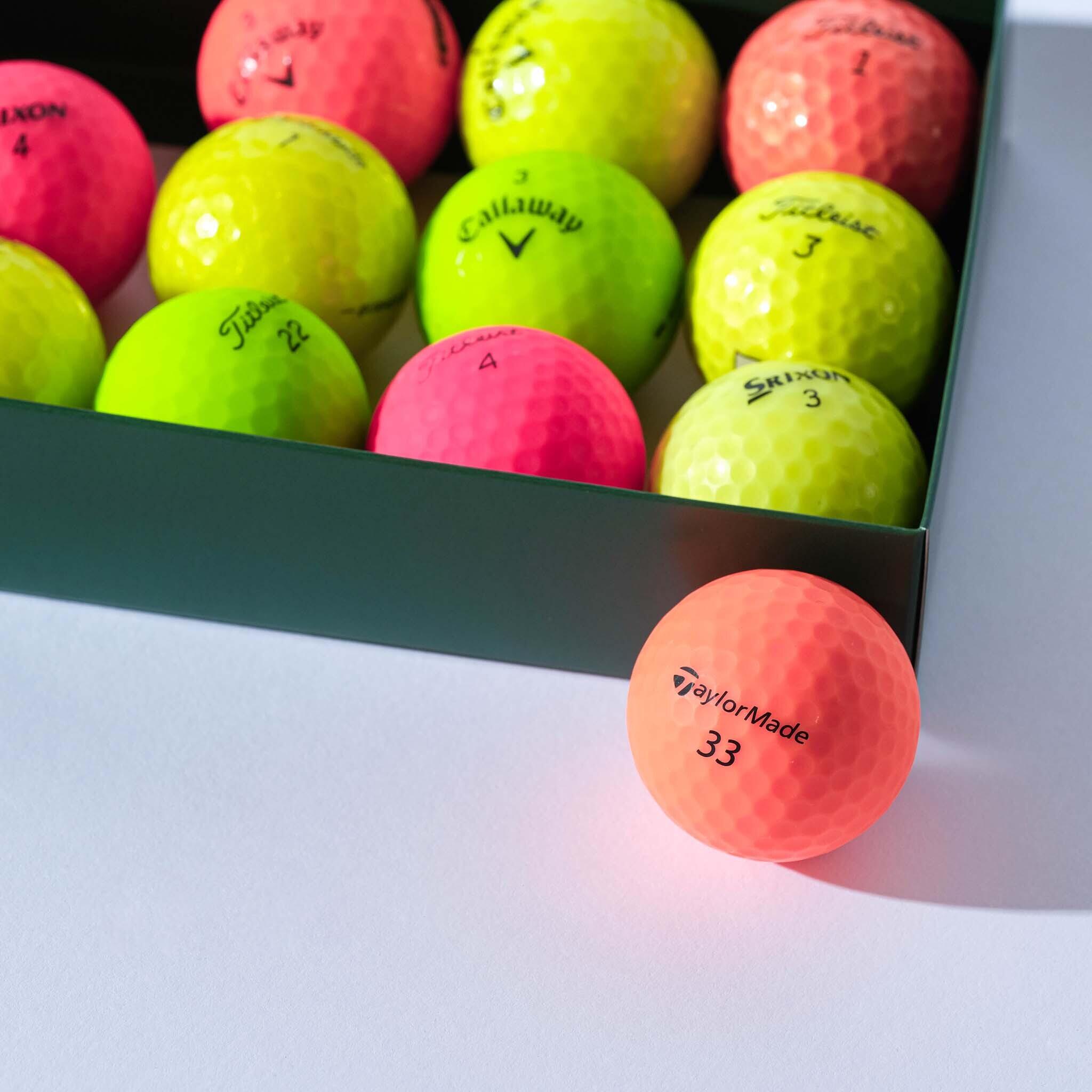 24 Balles de Golf d'Occasion Multi Marques Mix Couleurs - Confirmés AAAA 6/7