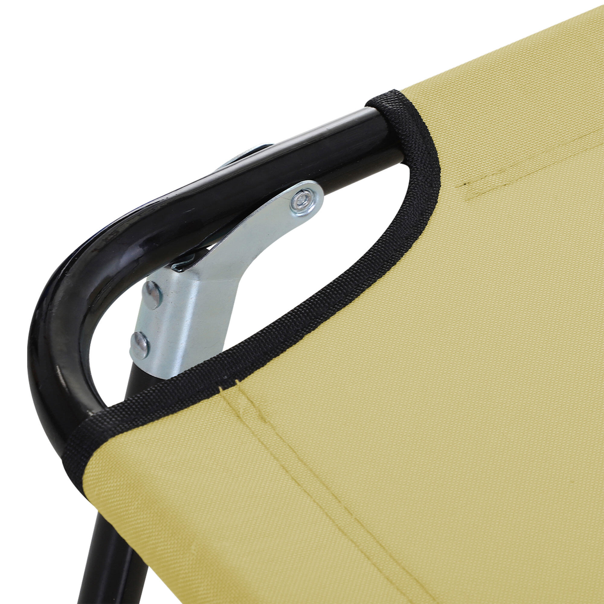 Tumbona Plegable Outsunny 188x56x28 cm Beige 4/7