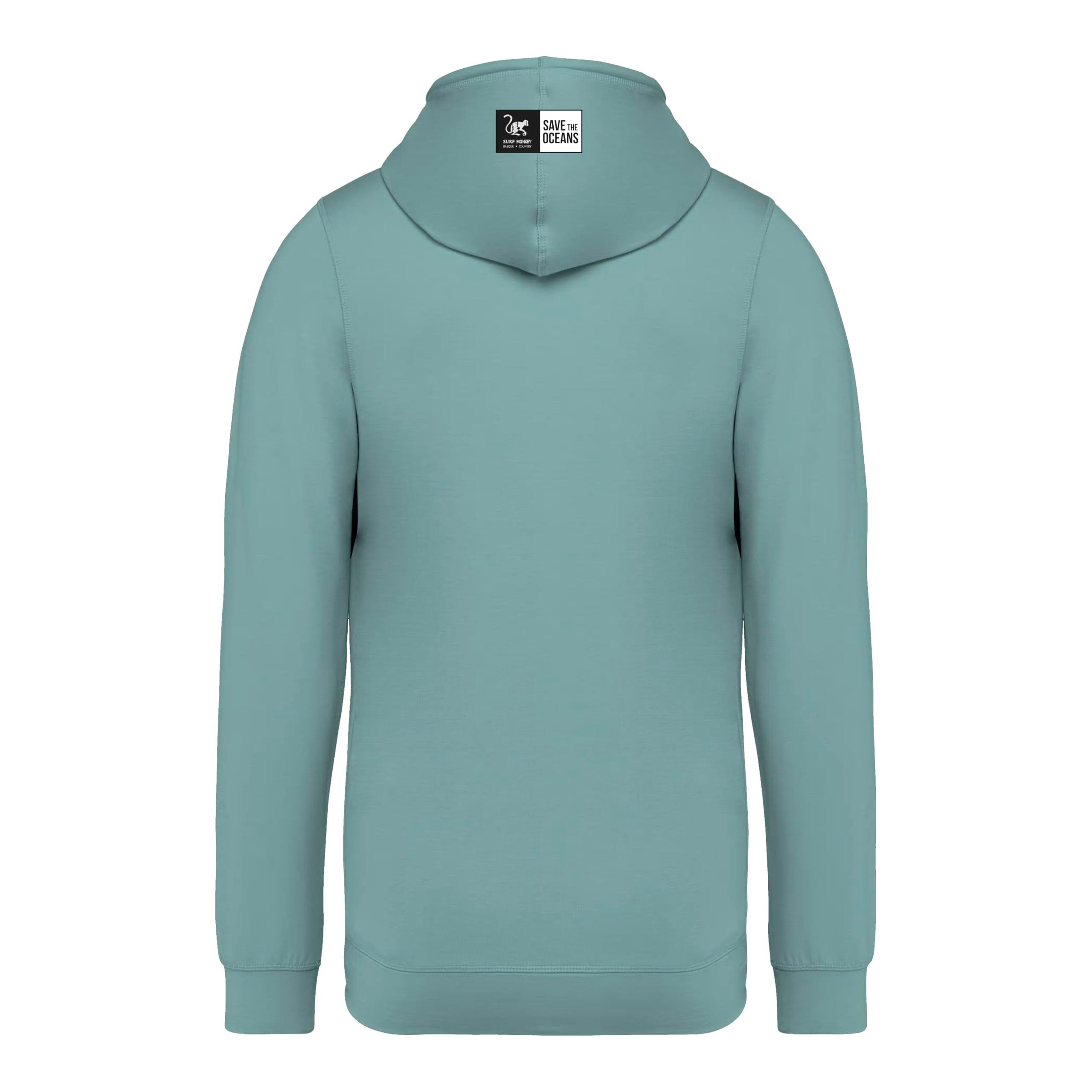 Sudadera Capucha cremallera - Hombre/Mujer - Ecológica (Sage) 2/7
