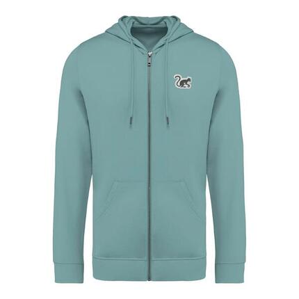 Sweat à capuche zippé pour homme/femme – Écologique (Bleu marine)