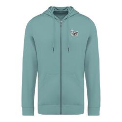 Sweat à capuche zippé pour homme/femme – Écologique (Bleu)
