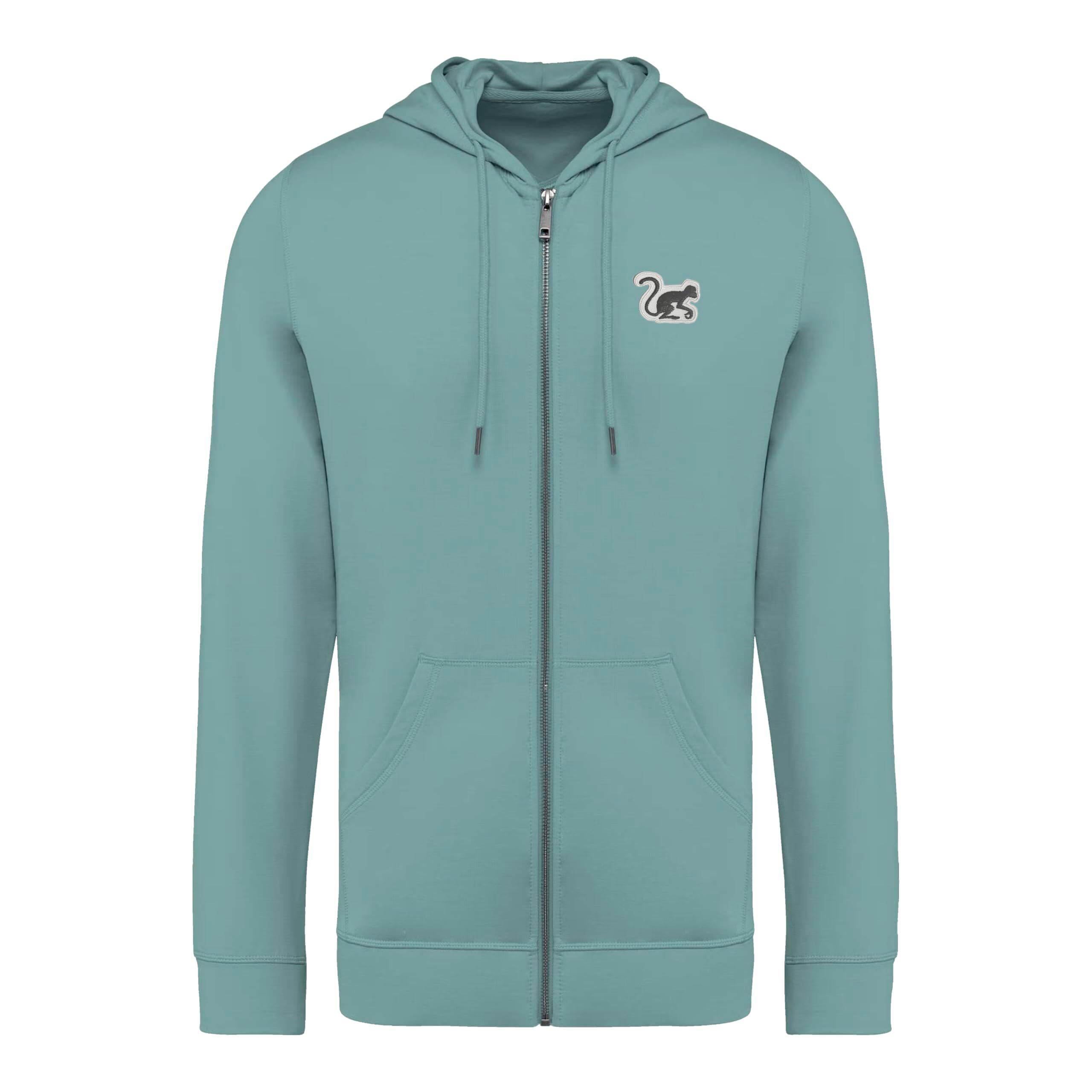 Surf Monkey - Sweat À Capuche Zippé Pour Homme/femme – Écologique (sauge) - Veste - Vert - Decathlon