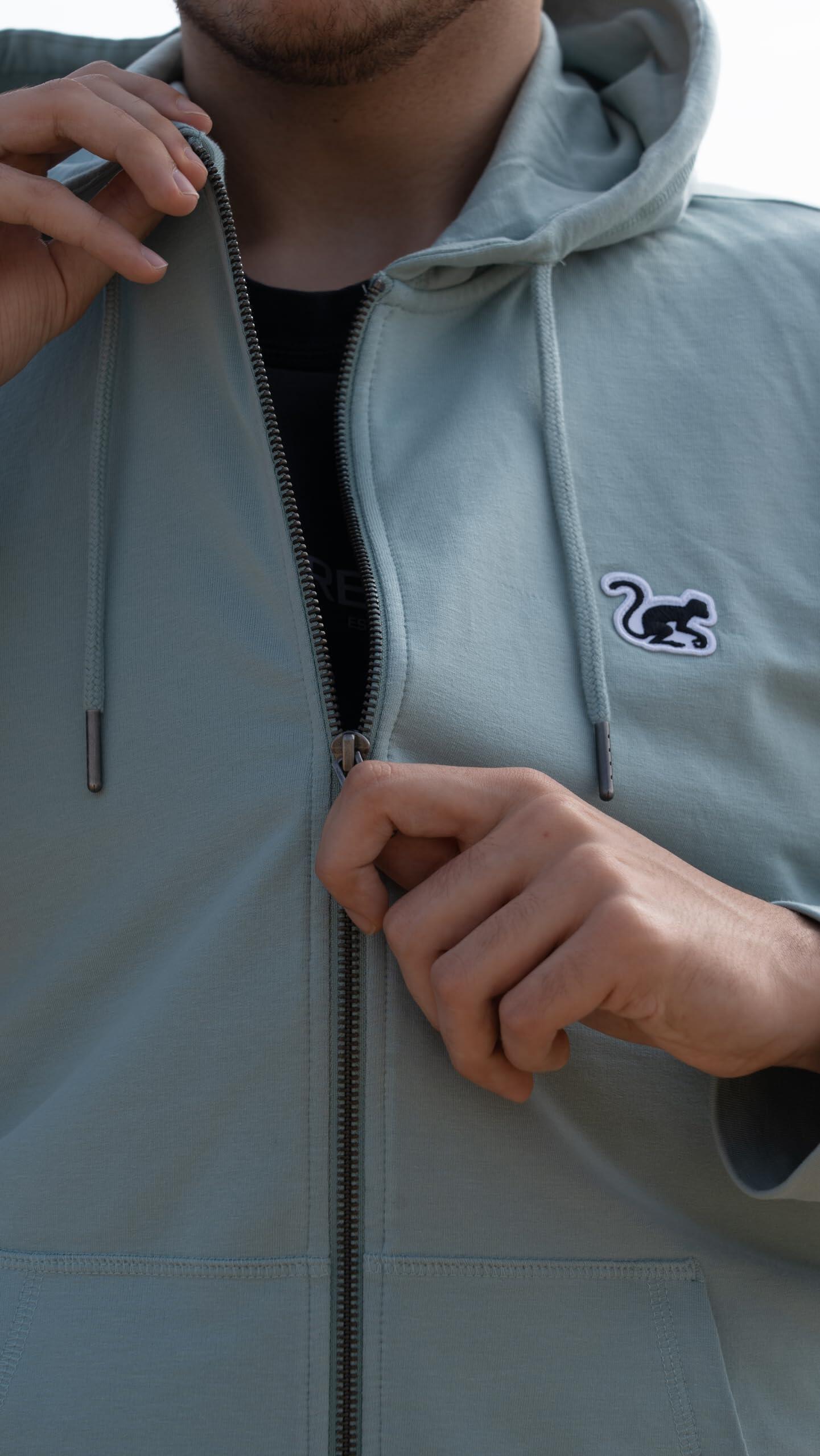 Sudadera Capucha cremallera - Hombre/Mujer - Ecológica (Sage) 5/7