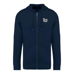 Sweat à capuche zippé pour homme/femme – Écologique (Bleu)