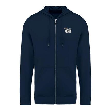 Sweat à capuche zippé pour homme/femme – Écologique (Bleu marine)