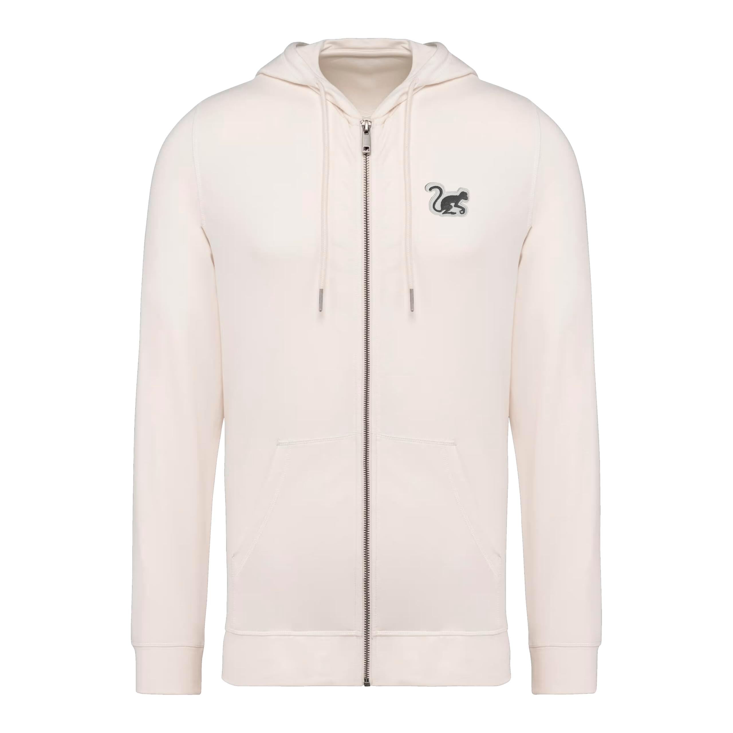 Surf Monkey - Sweat À Capuche Zippé Pour Homme/femme – Écologique (blanc Cassé) - Veste - Blanc - Decathlon