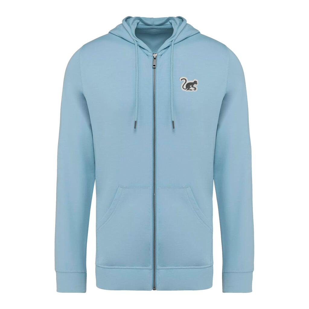 Zip-up Hoodie - Men's/Women's - Friendly (Blue)