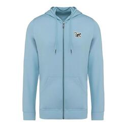 Sweat à capuche zippé pour homme/femme – Écologique (Bleu)
