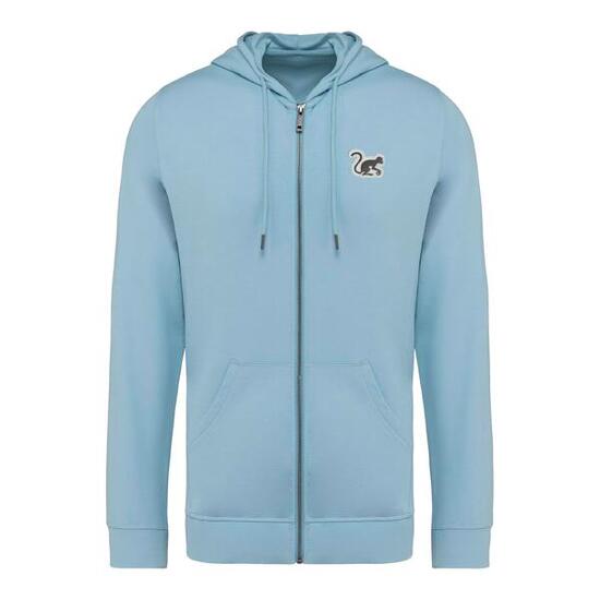 Sweat à capuche zippé pour homme/femme – Écologique (Bleu)