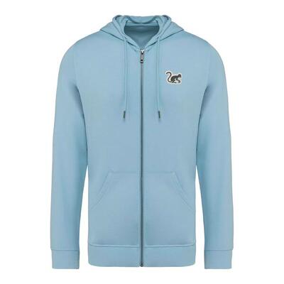 Felpa con cappuccio e zip da uomo/donna - Ecologica (blu)