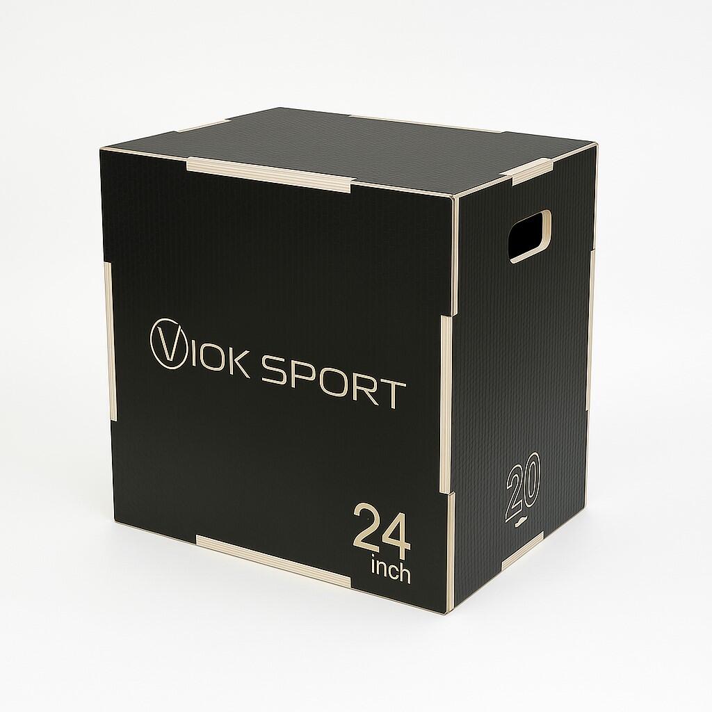 VIOK SPORT Cajón De Salto Pliométrico 50x60x70 Negro