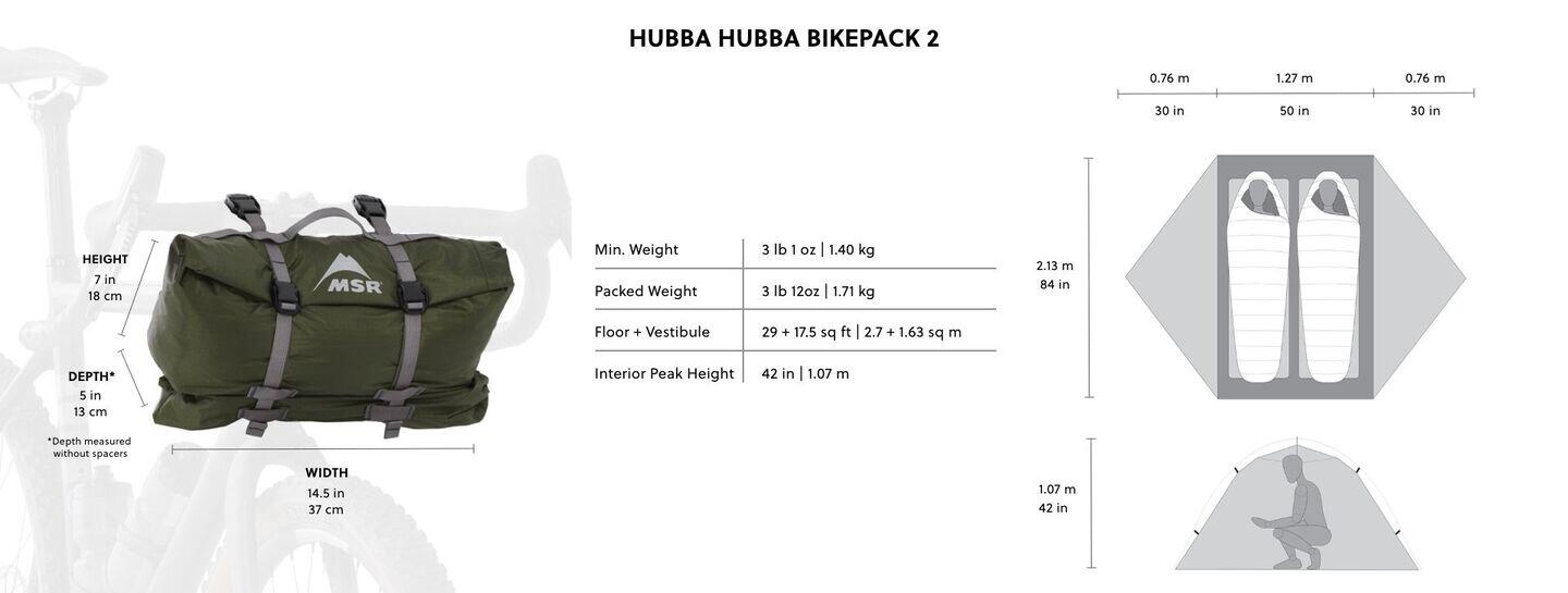 MSR Hubba Hubba BikePack 2 - Bikepacking Tent - Green 4/7