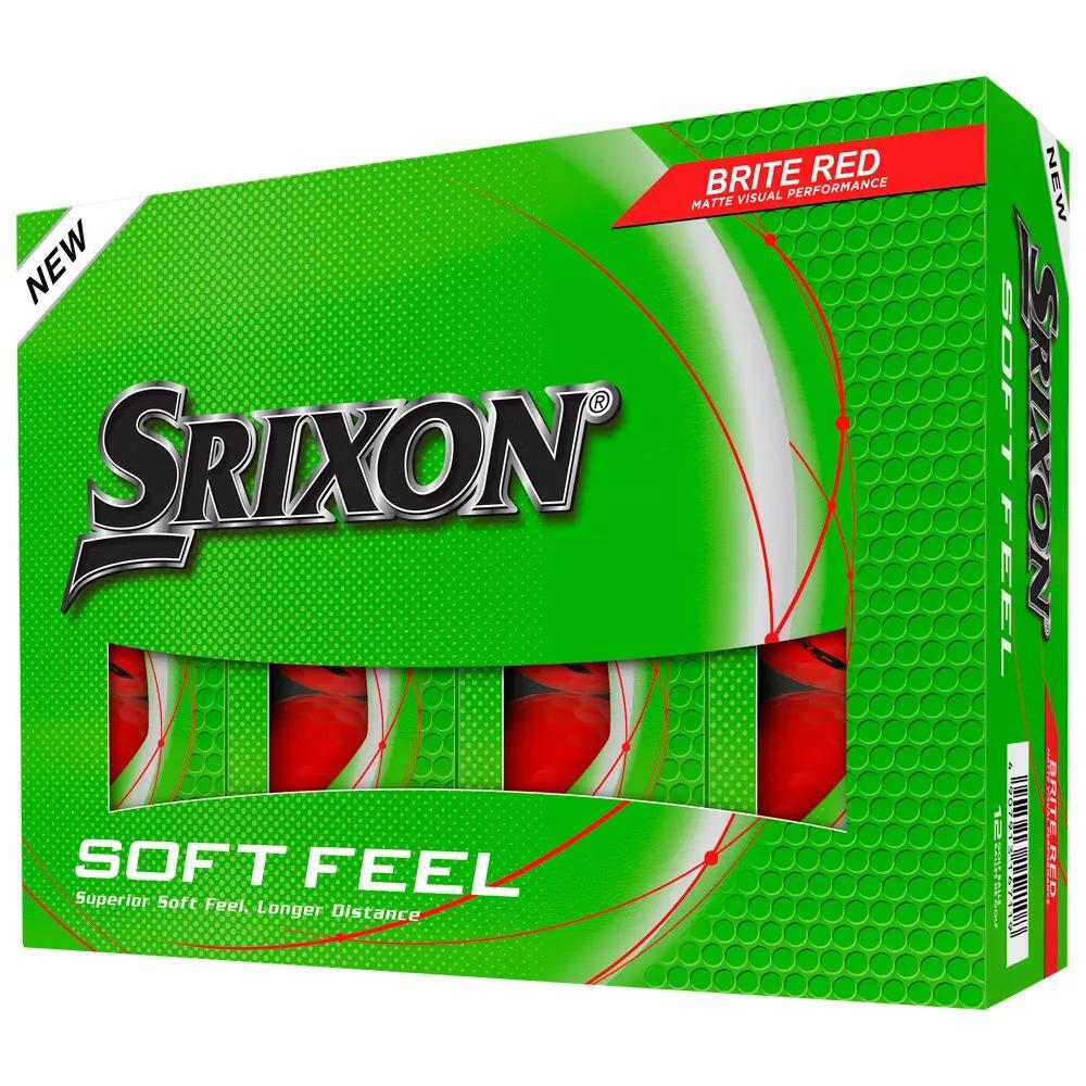 SRIXON Doos van 12 Srixon Soft Feel Brite Golfballen Rood Nieuw