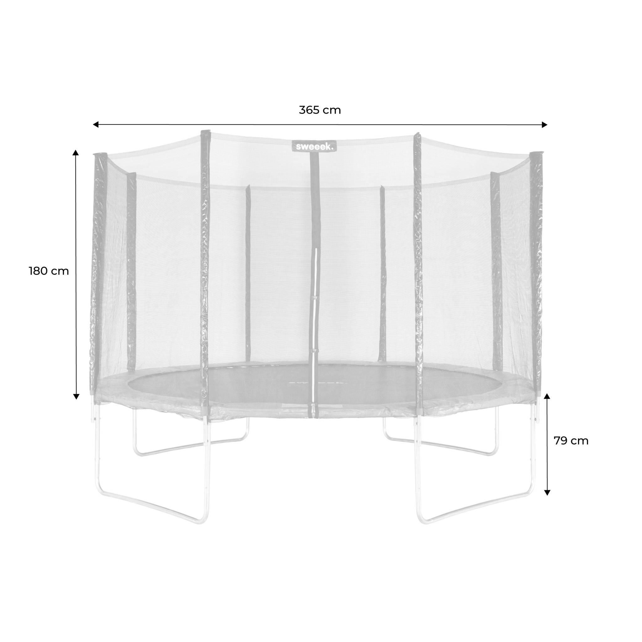 Trampoline 370cm gris avec filet de protection 3m | sweeek 2/6