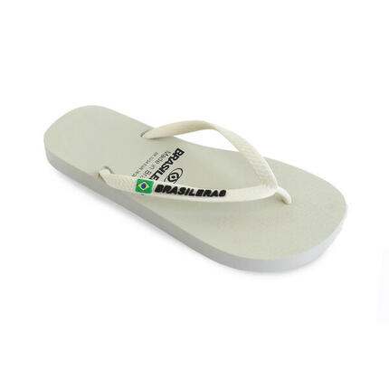 Chanclas Playa Mujer Brasileras Dedo Blanco suela goma Antideslizante