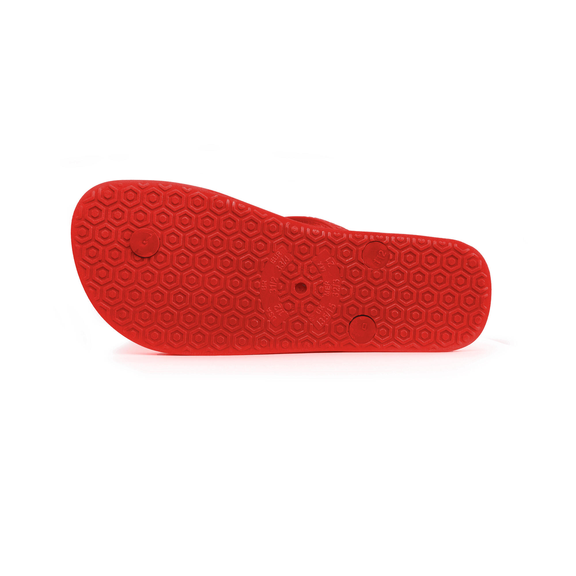Tongs unisex Brasileras de couleur rouge avec semelle en gomme antidérapant 4/4