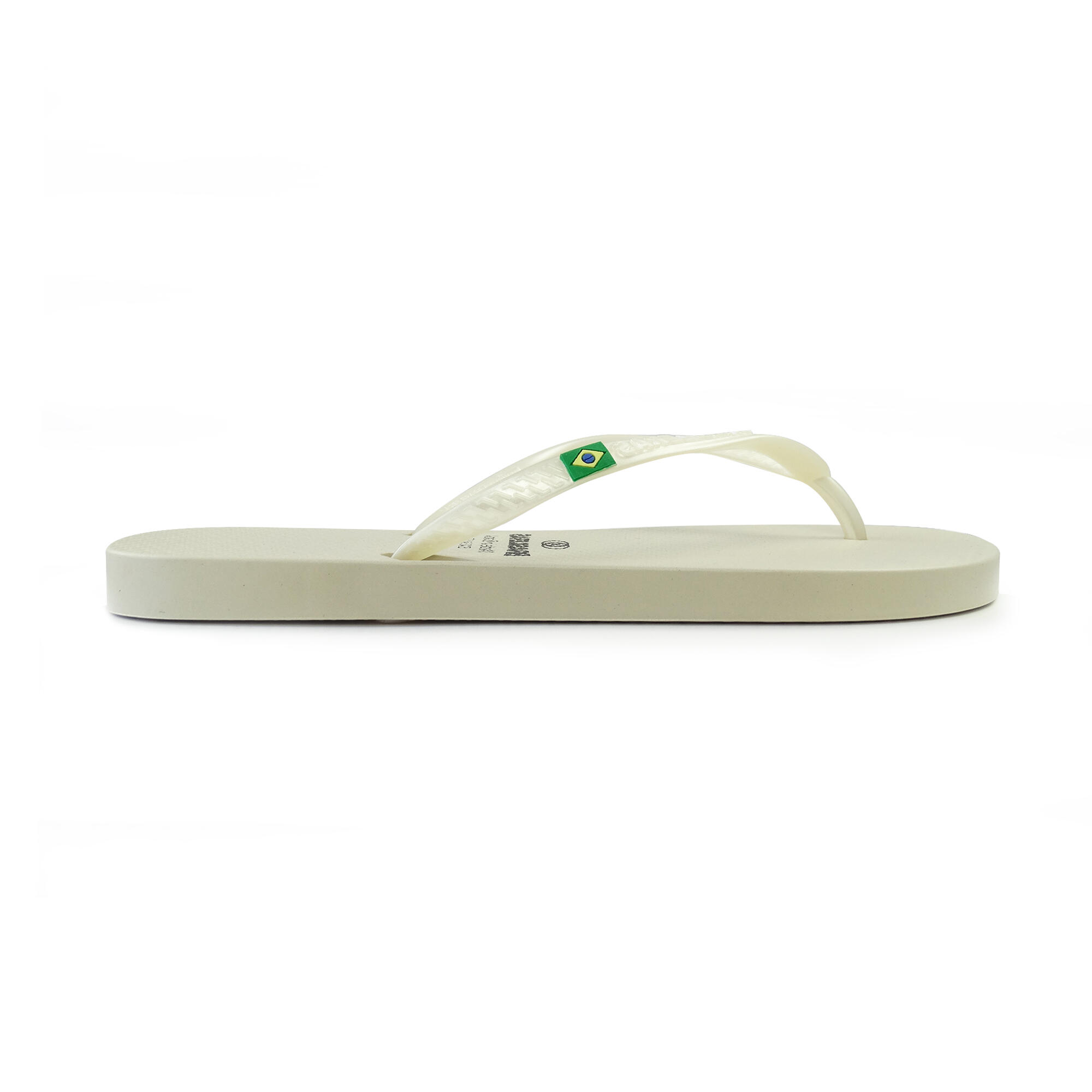 Tongs pour femme Brasileras argent avec semelle en gomme 2/5