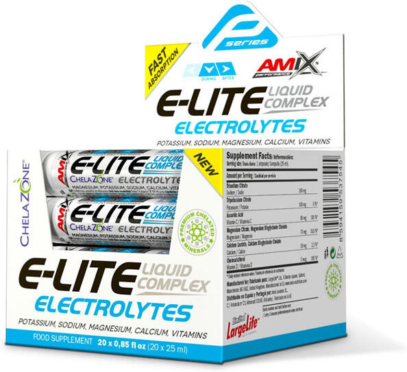 Amix Performance E-Lite Electrolytes Liquid 20 viales x 25 ml 1/3