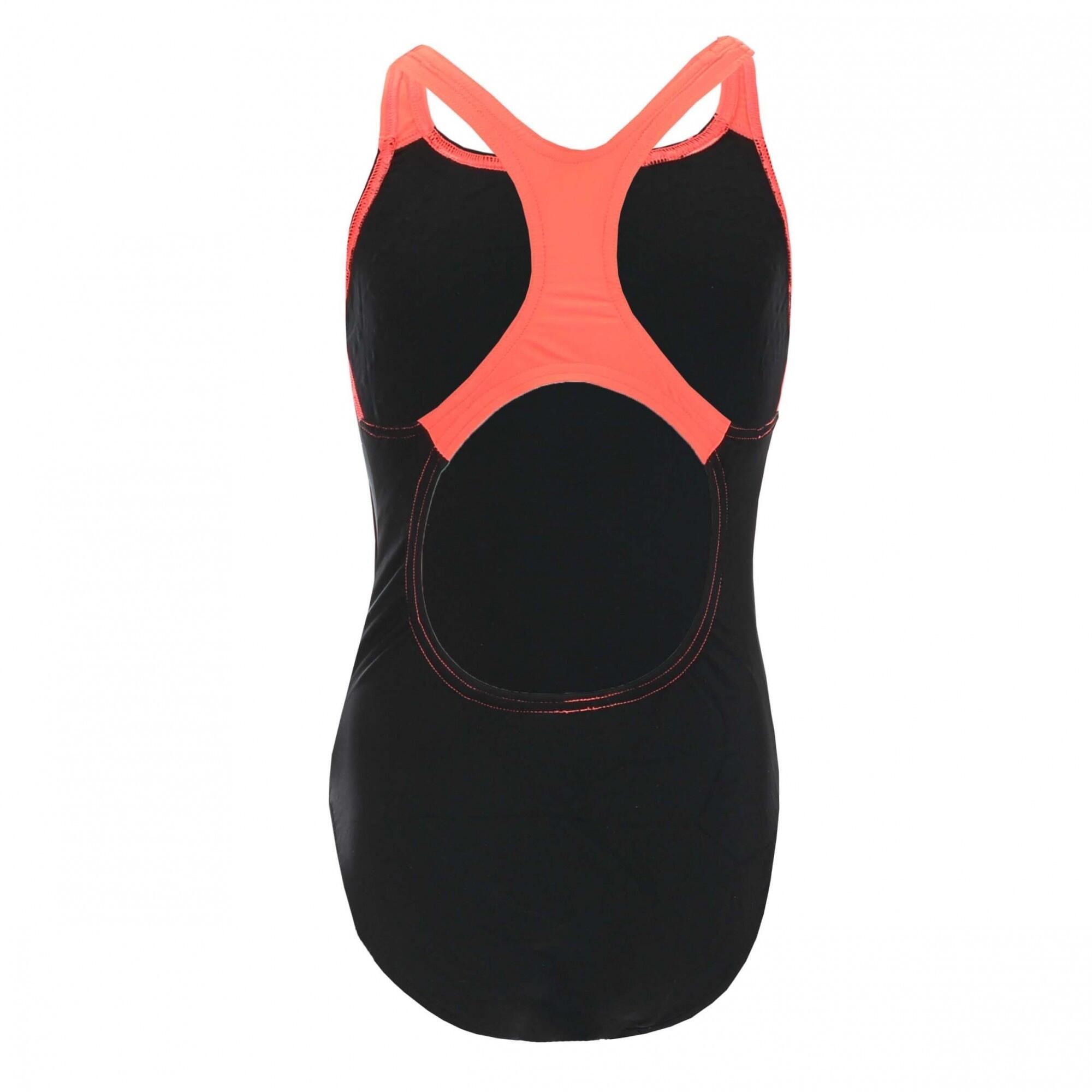Maillot De Bain 1 Pièce ECO ENDURANCE MEDALIST Fille (Noir / Rouge) 2/3