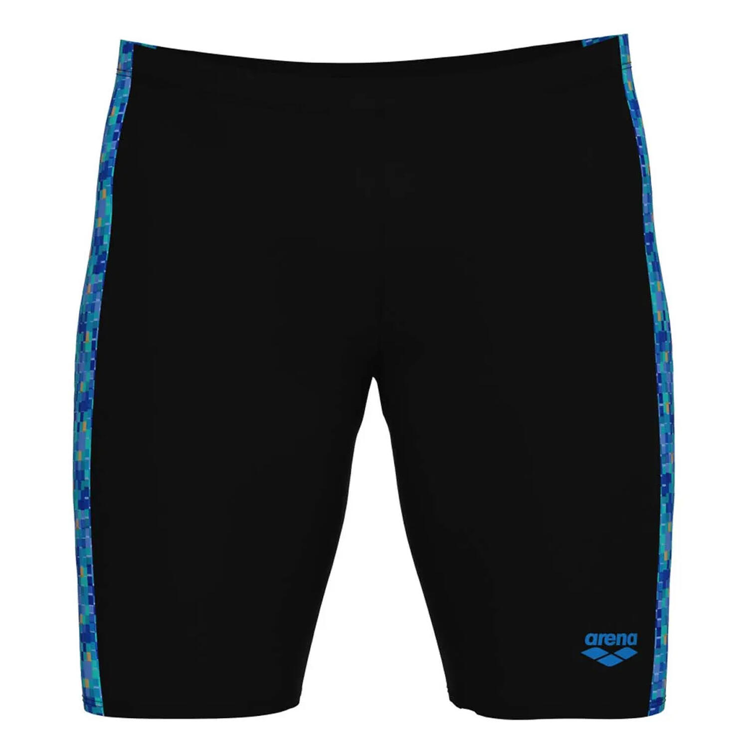 Mens Jammer Swim Shorts (Black/Blue) 1/3