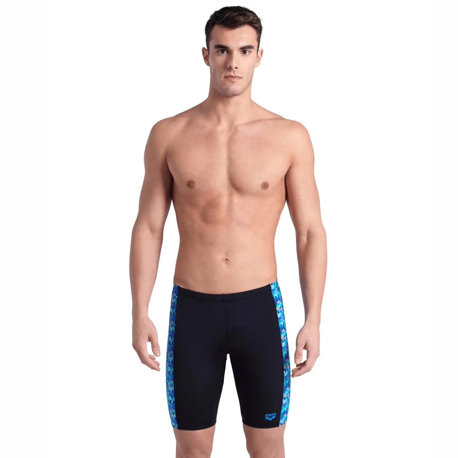 Mens Jammer Swim Shorts (Black/Blue) 3/3
