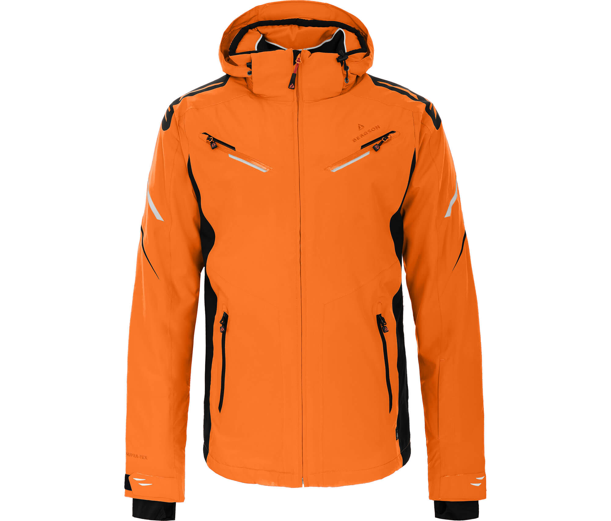 BERGSON Herren Skijacke wattiert, 20000mm Wassersäule Orange