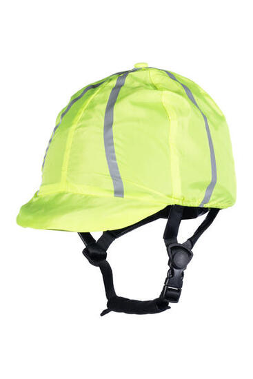 Helmüberzug Reflective Neongelb für Reithelme