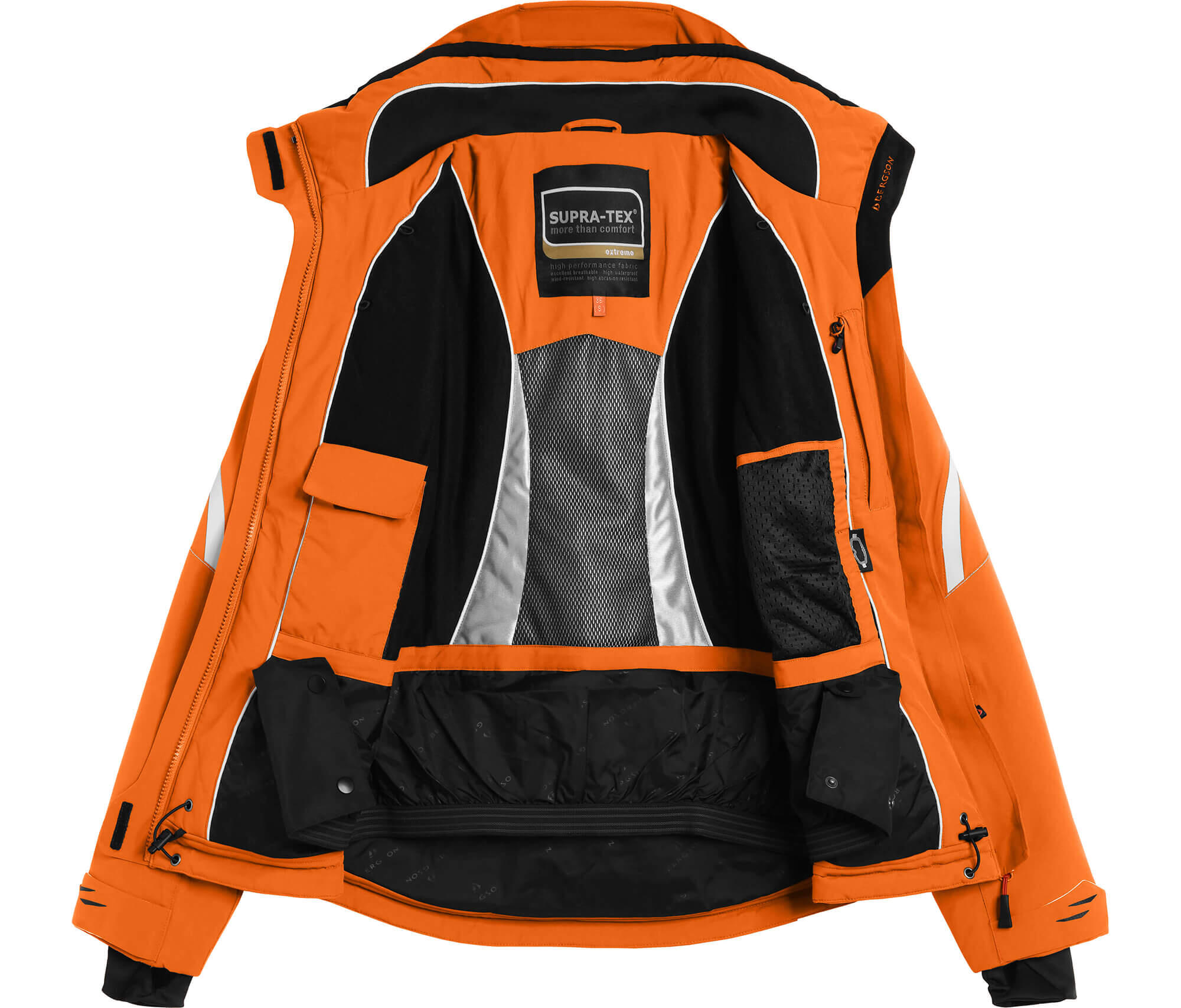 Damen Skijacke wattiert, 20000mm Wassersäule Orange 3/6