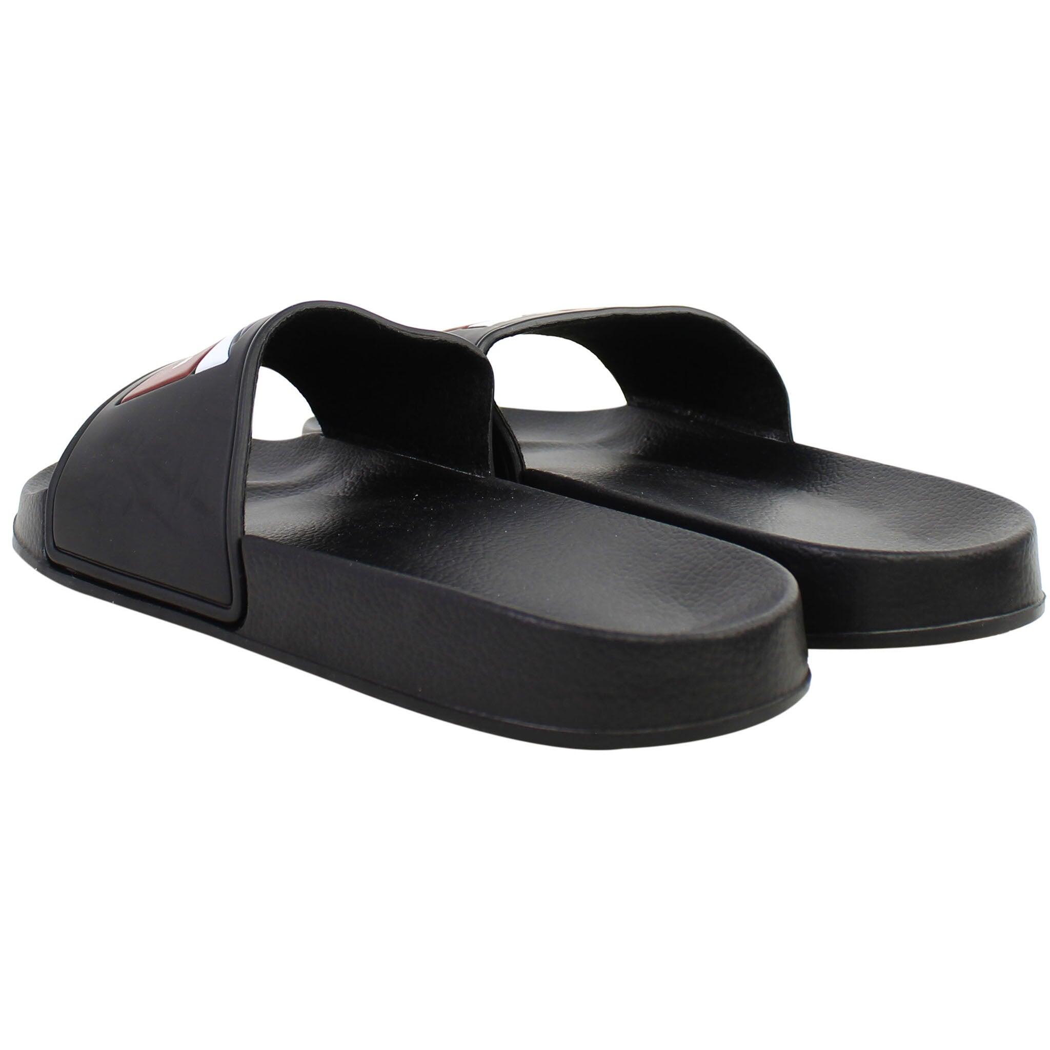 Ben Sherman Union Mens Black Sliders 4/6