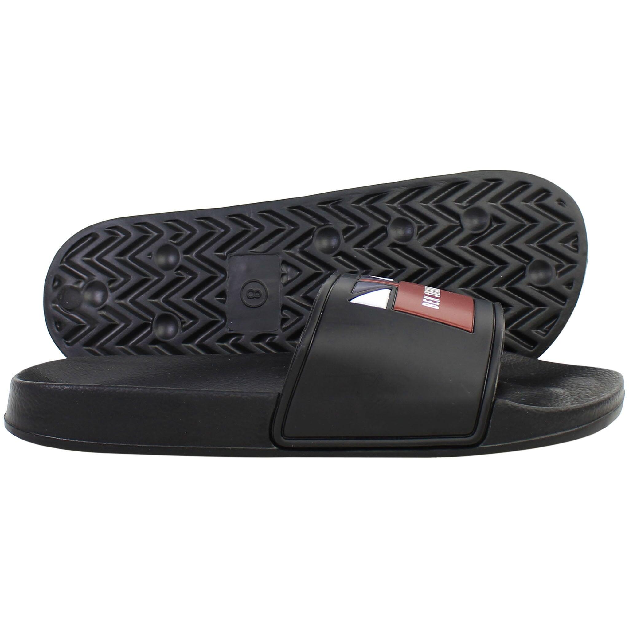 Ben Sherman Union Mens Black Sliders 5/6