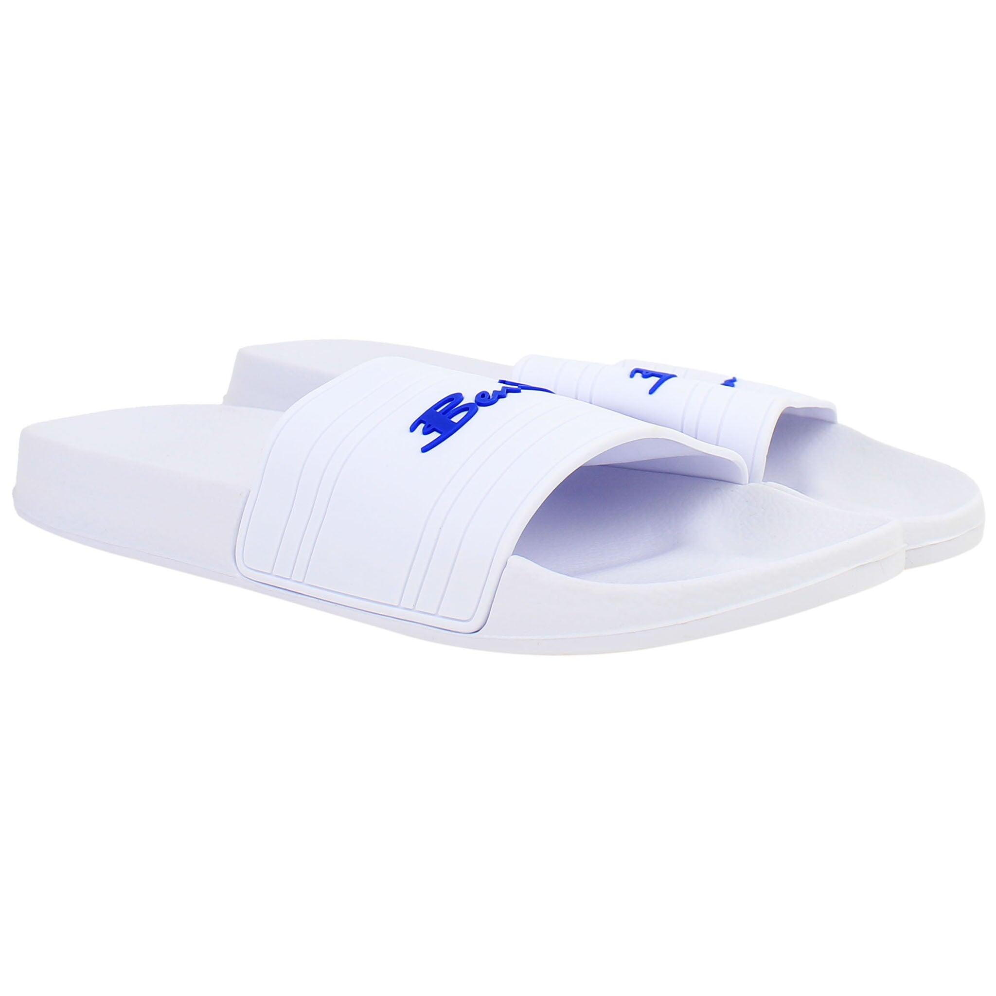 Ben Sherman Southend Mens White Sliders 2/5