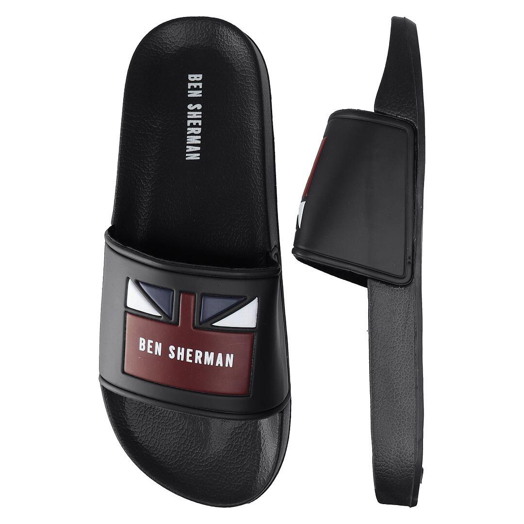 BEN SHERMAN Ben Sherman Union Mens Black Sliders