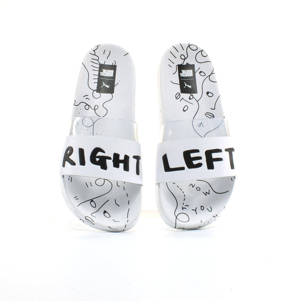 Puma x Shantell Martin Leadcat White Synthetic Unisex Slip On Sliders 365952 01 5/6