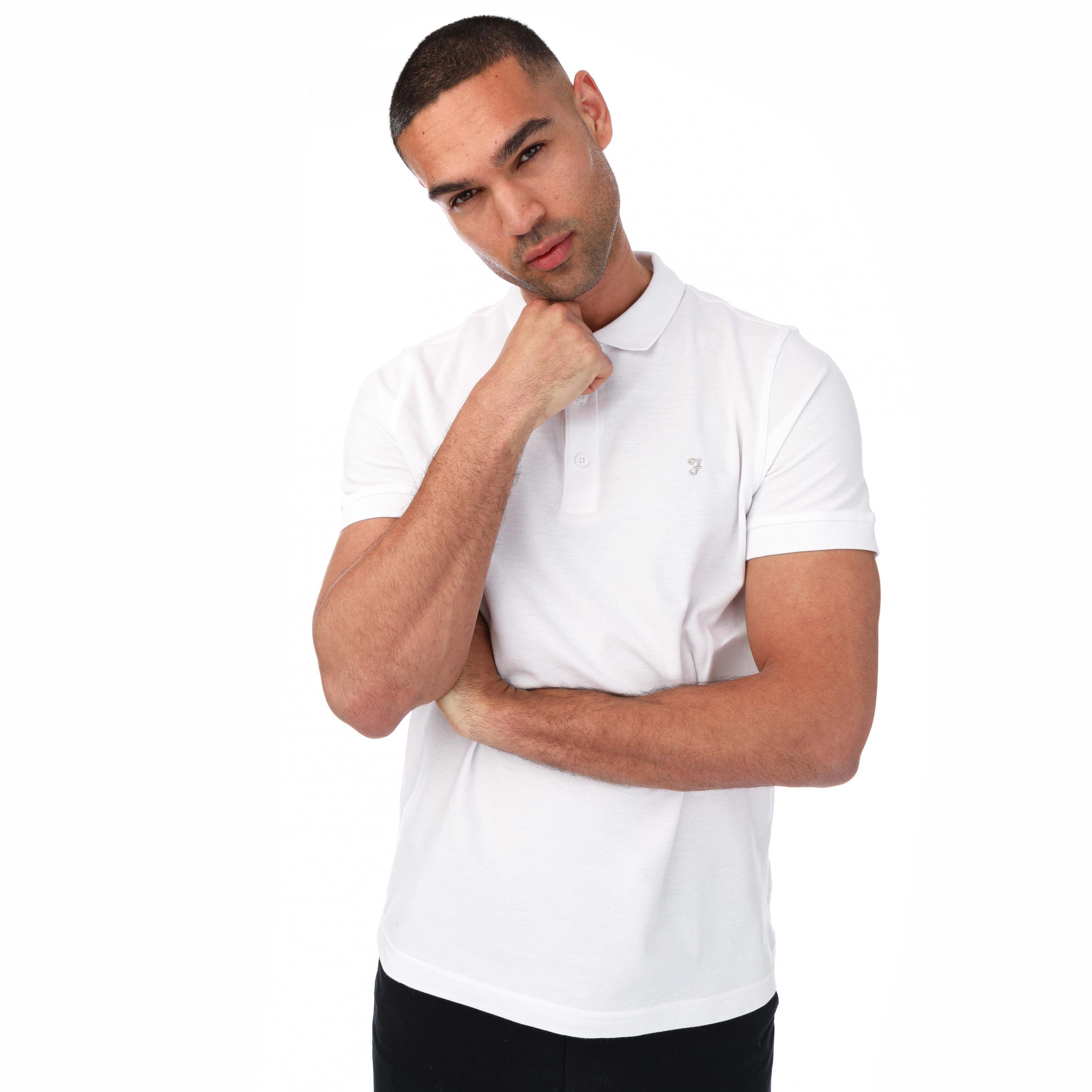 Unisex Adult Cove Modern Polo Shirt (White) 3/3