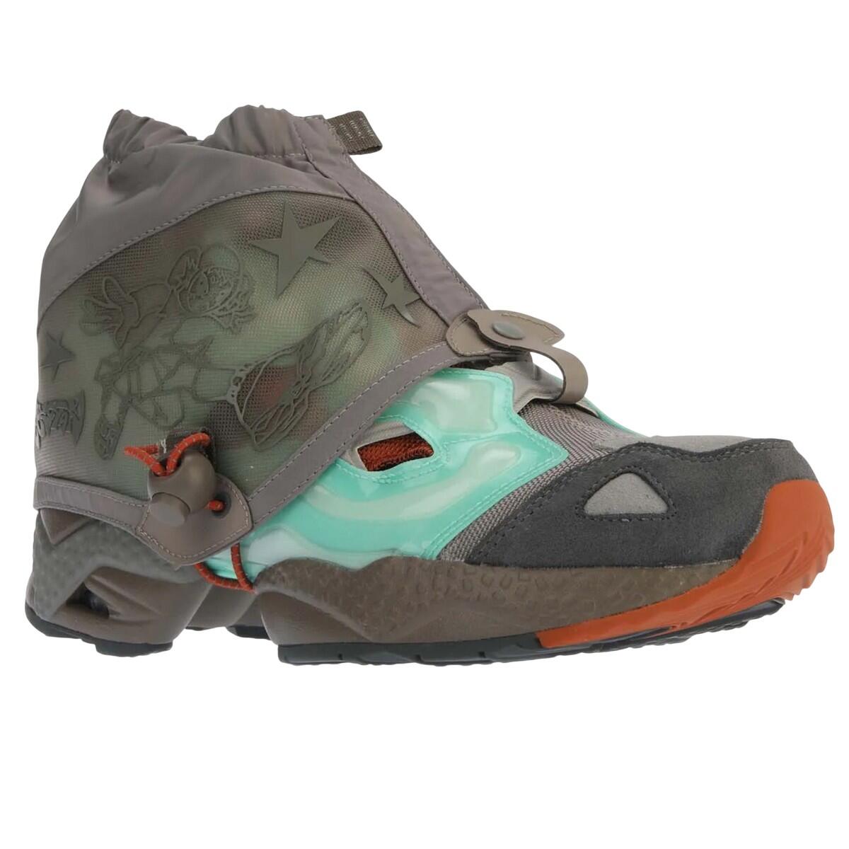 REEBOK Mens Happy99 InstaPump Fury 95 Leather Trainers (Mint)