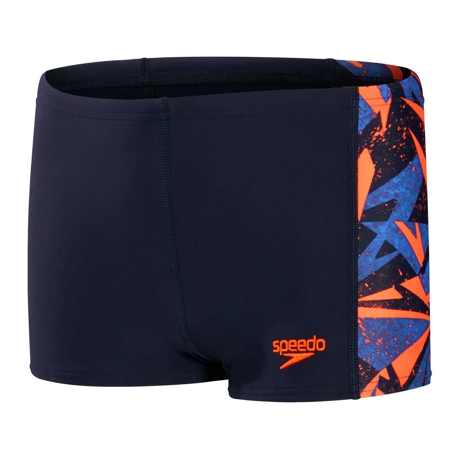 SPEEDO Pantaloncini Jammer Pannello Ragazzi Speedo Hyper Boom Blu Navy Arancio
