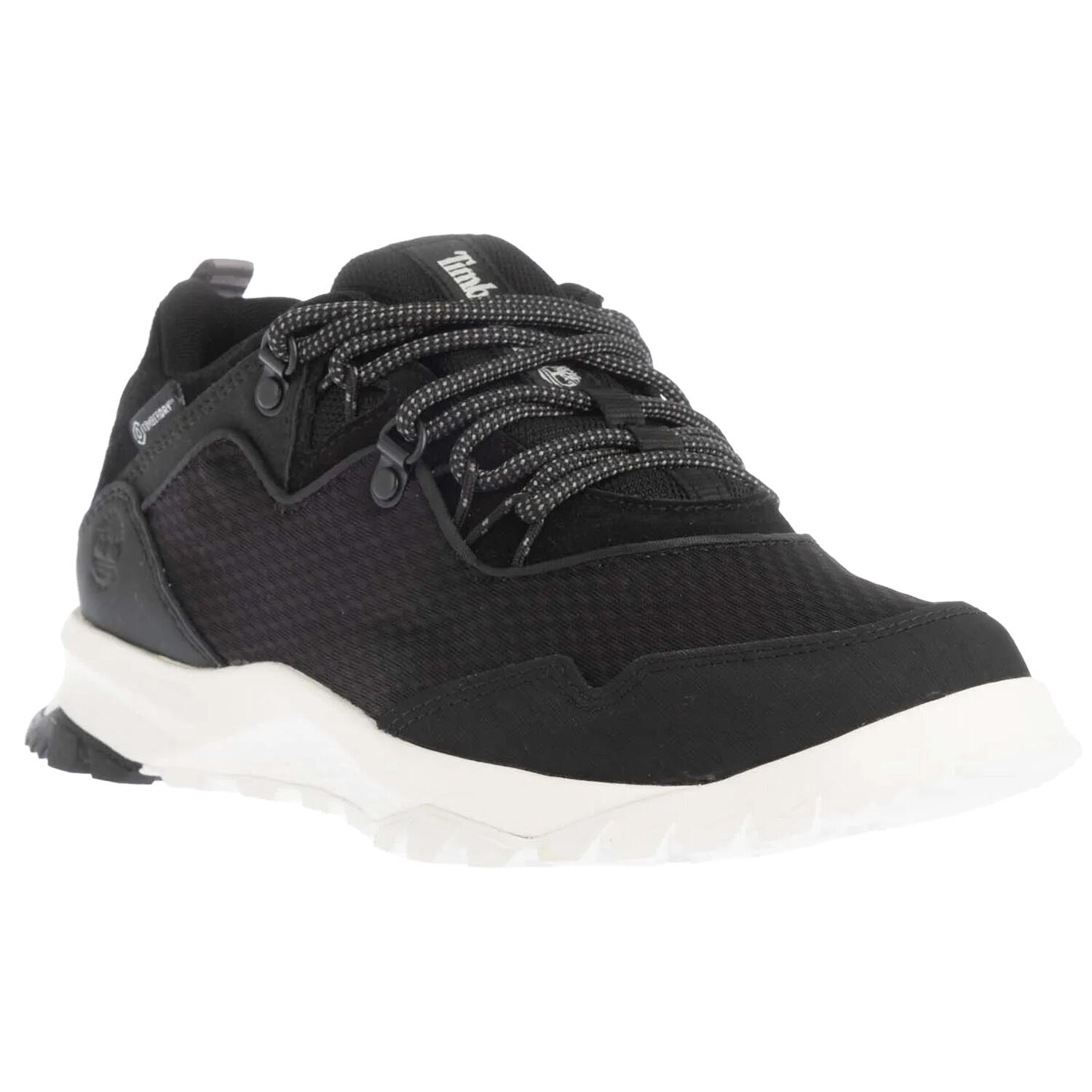 Womens/Ladies Lace Up Leather Low Waterproof Hiking Shoes (Black) 1/4