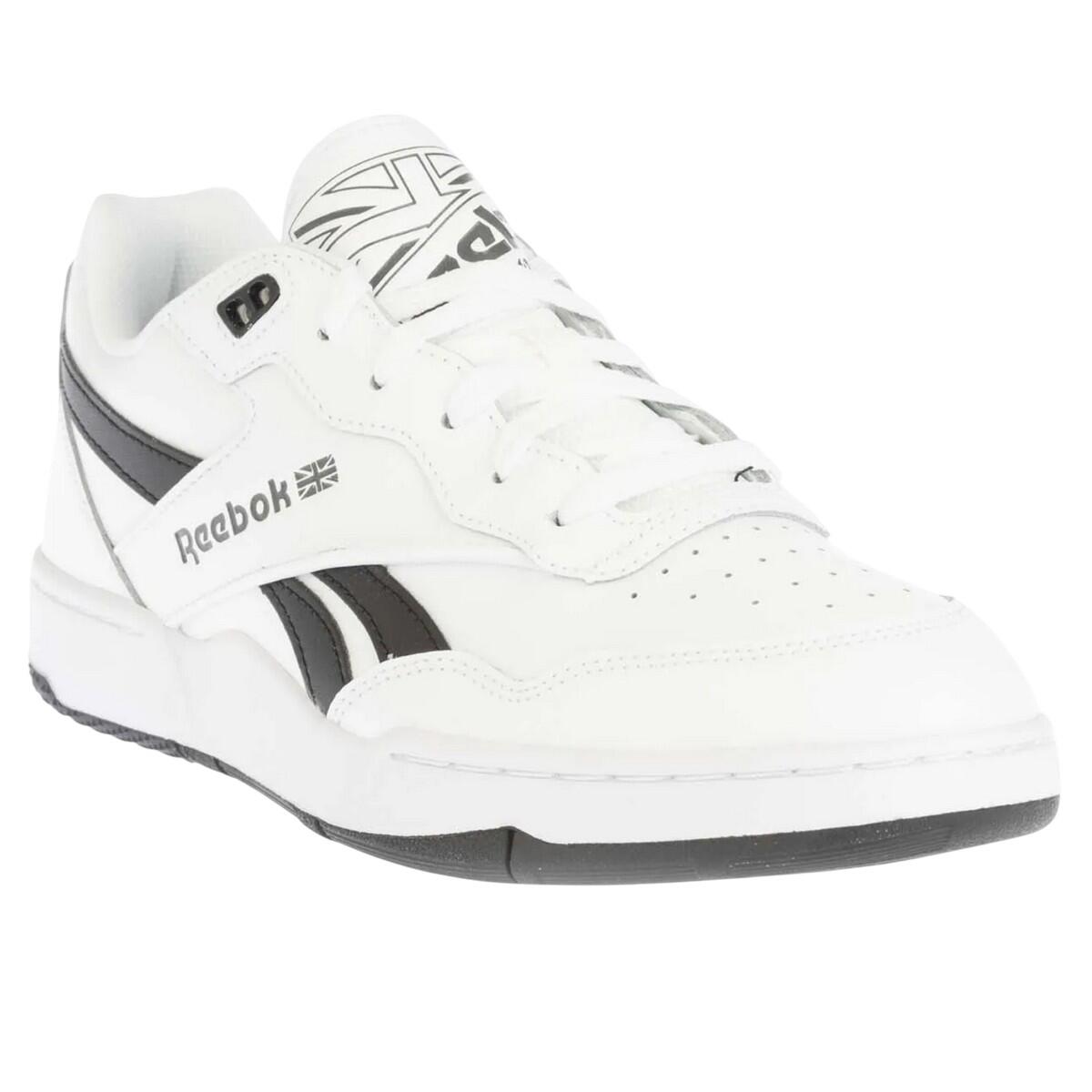 REEBOK Unisex Adult BB 4000 II Leather Trainers (White/Black)