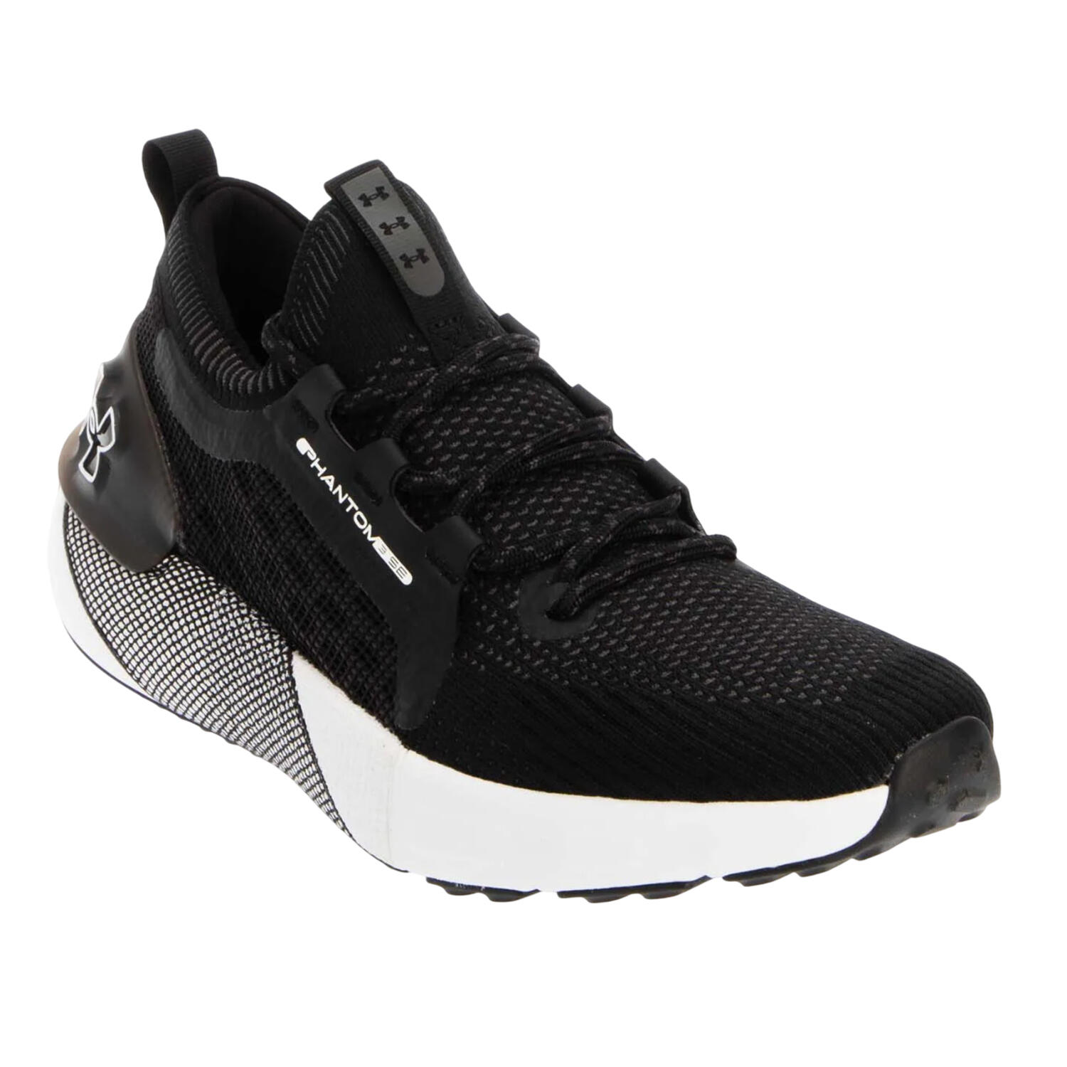 UNDER ARMOUR Mens Hovr Phantom 3 SE Running Shoes (Black/White)