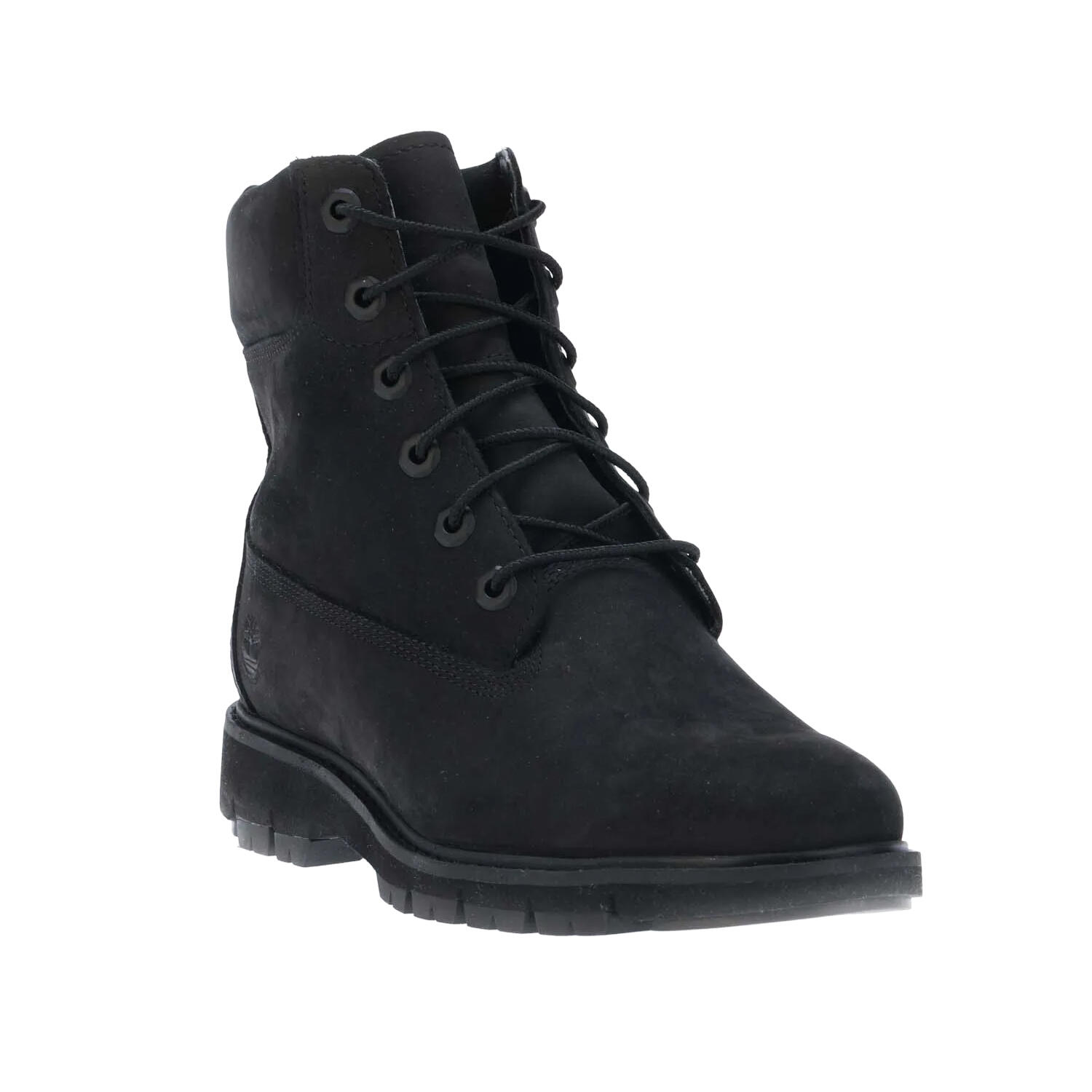 Womens/Ladies Lucia Way Lace Leather Waterproof Boots (Black) 1/4