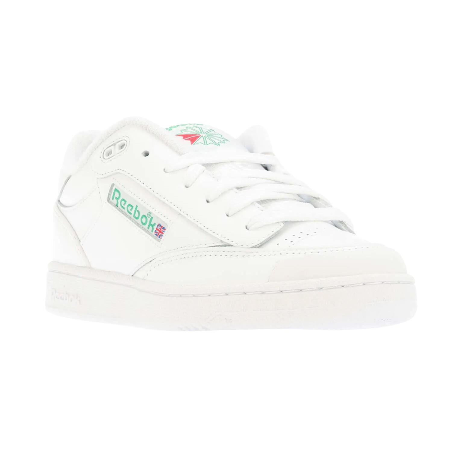 REEBOK Unisex Adult Beams X Club C Bulc Leather Trainers (White/Green)